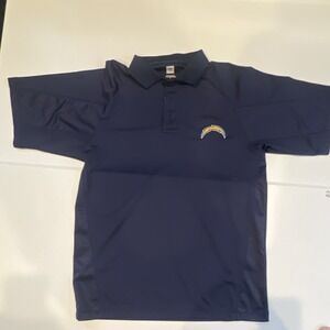 NFL Chargers Men's Navy Blue Lightweight‎ Polo Shirt M 100% Polyester